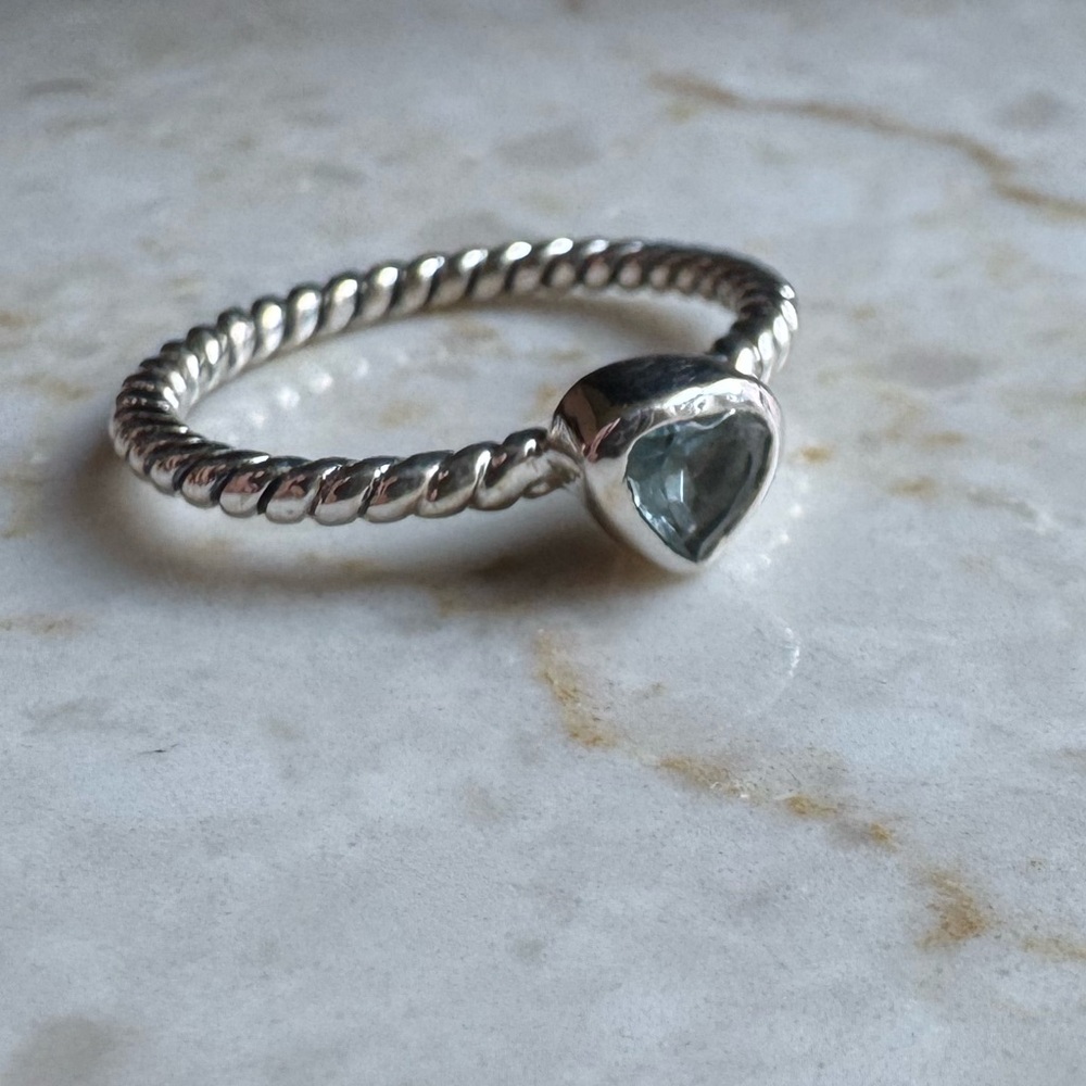 NWOT Sundance Coastal Glint Ring, Sky Blue Topaz, Sterling Silver